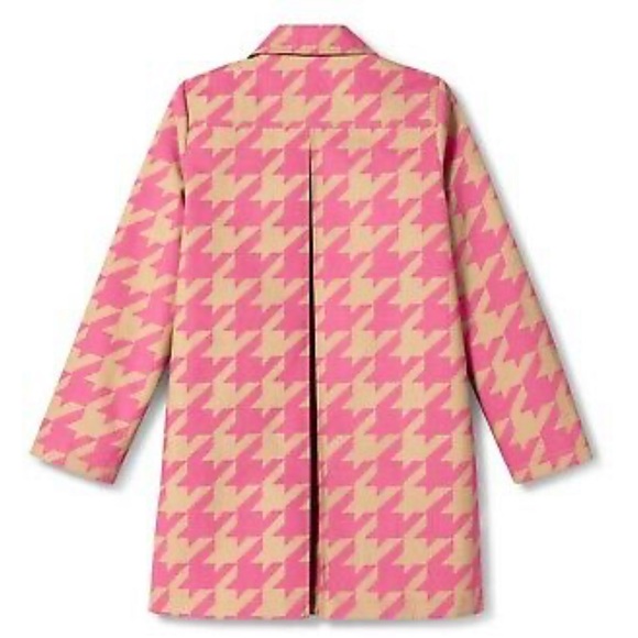Isaac Mizrahi 20th Anniv. Pink Houndstooth Jacket - Picture 2 of 8